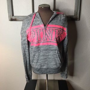 Victoria’s Secret PINK half zip with hood